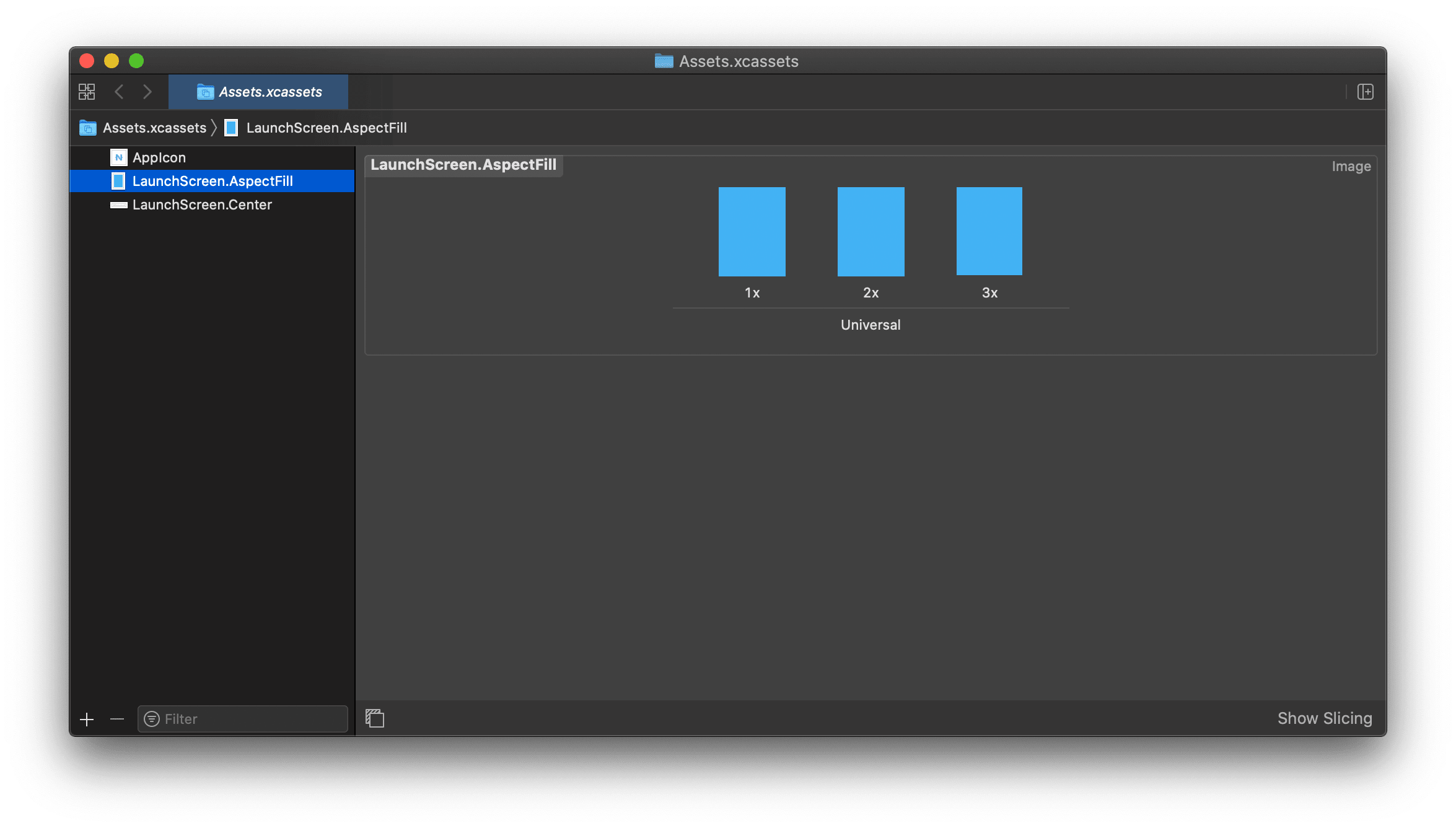 LaunchScreen.AspectFill setup in Xcode
